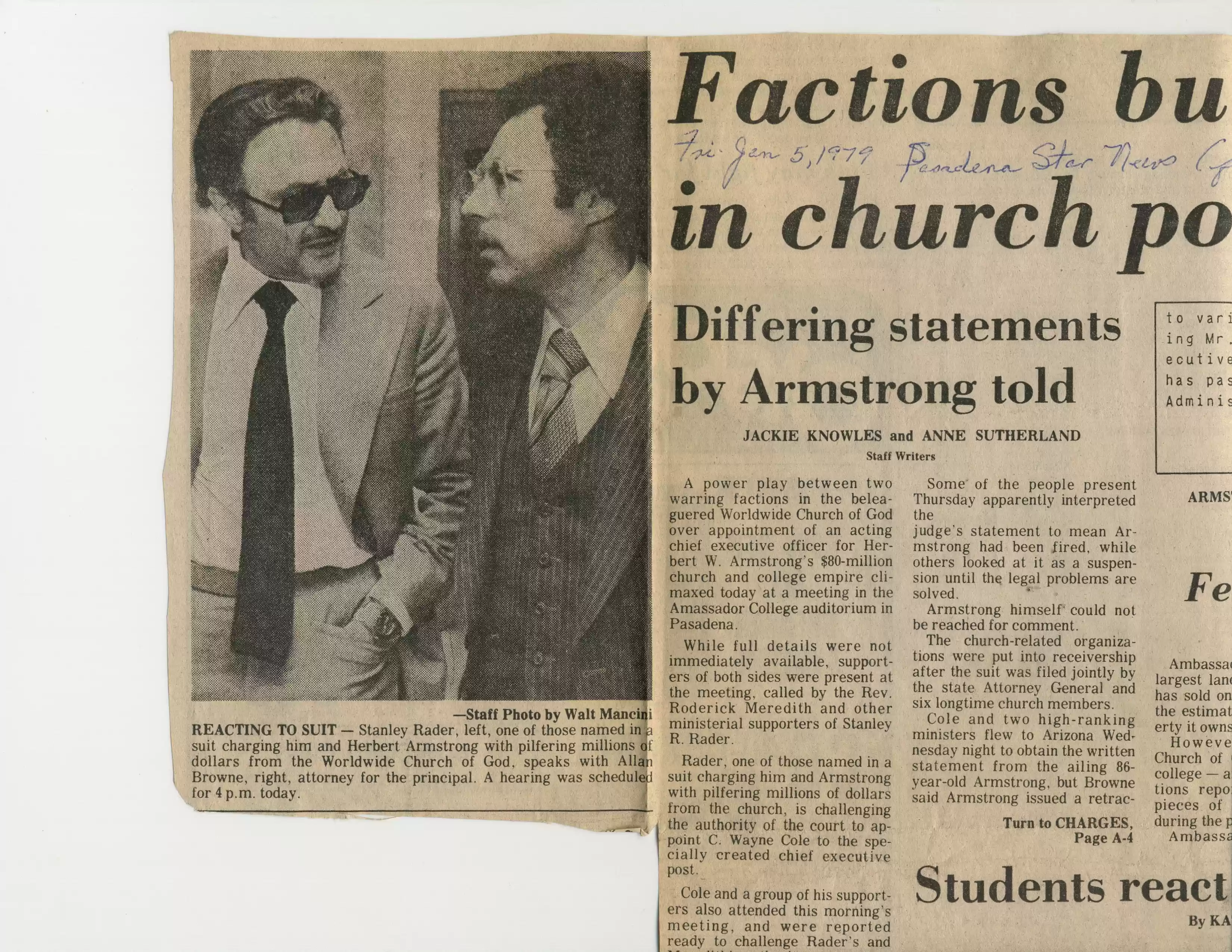 2. Pasadena Star News, 1-5-79
